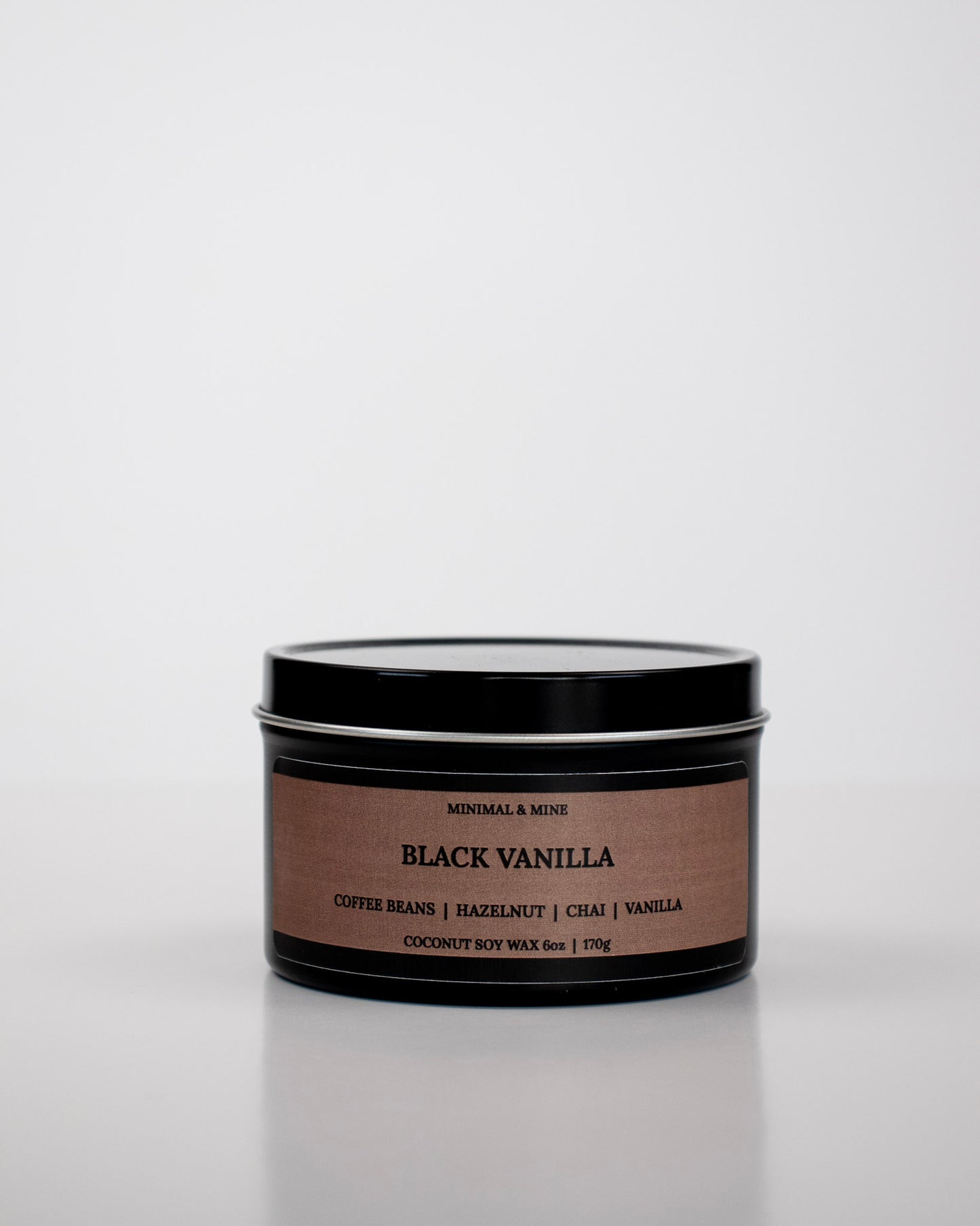 BLACK VANILLA - CANDLE TIN - Minimal & Mine