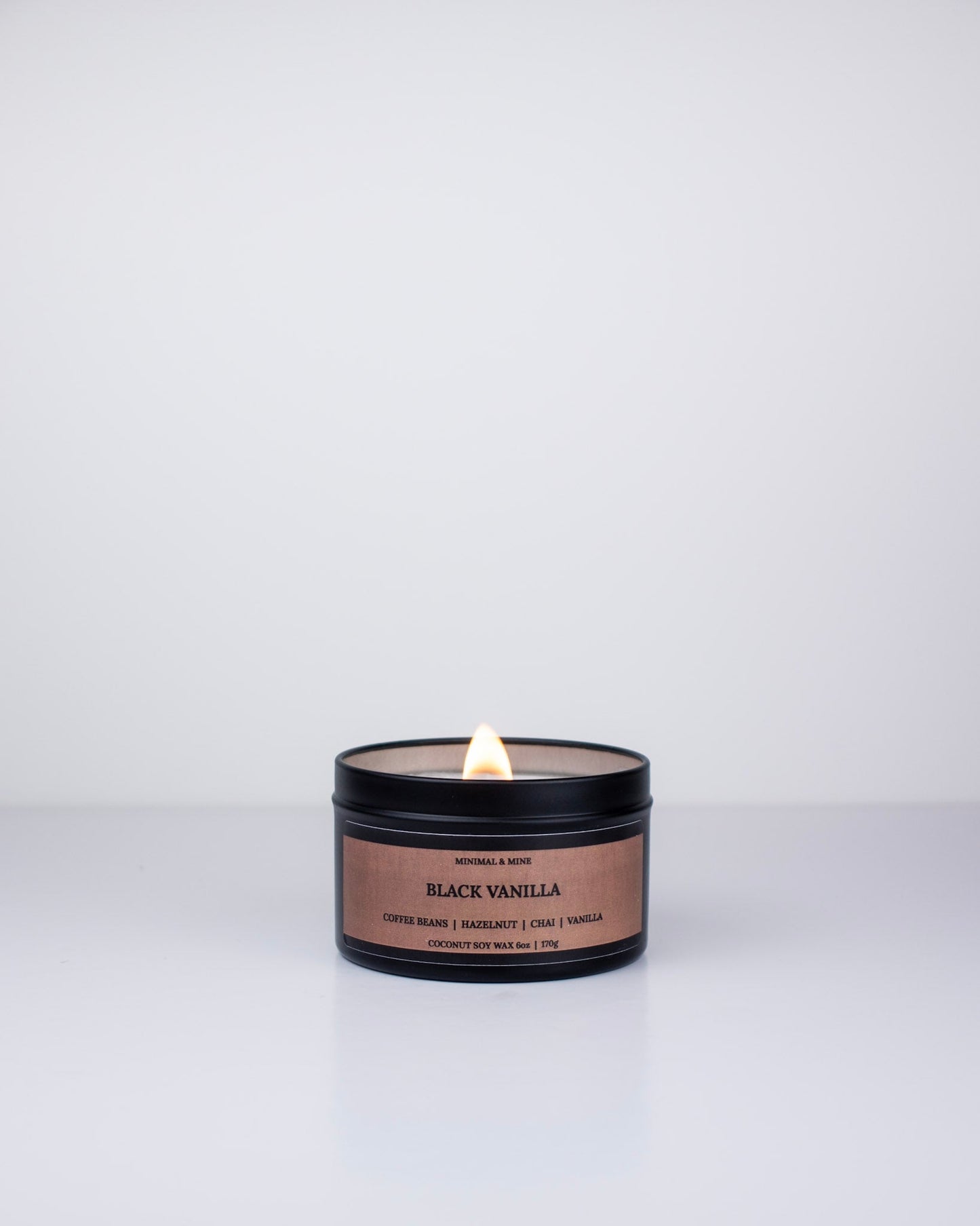 BLACK VANILLA - CANDLE TIN - Minimal & Mine