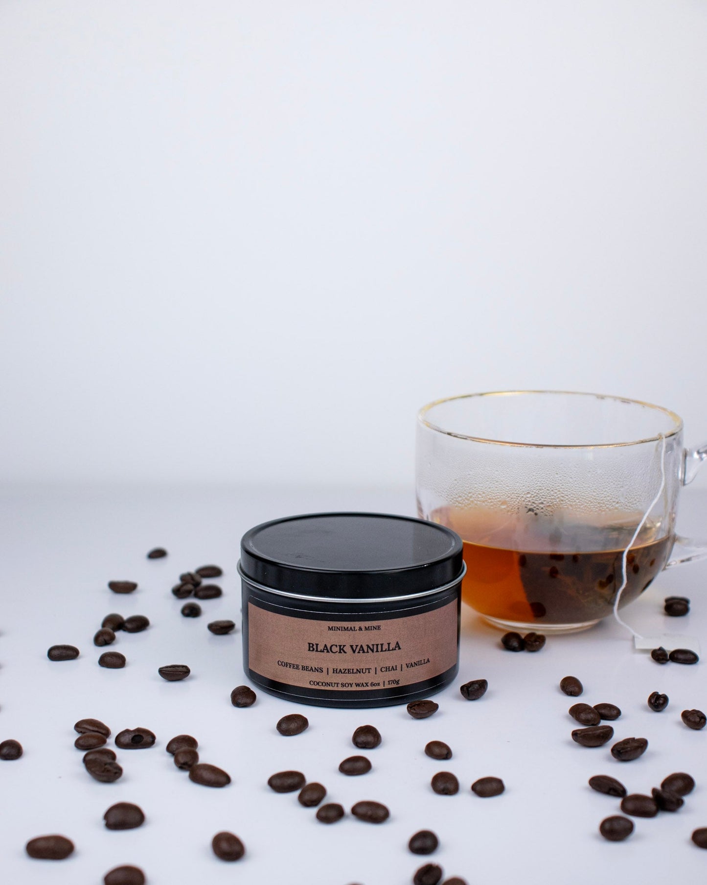 BLACK VANILLA - CANDLE TIN - Minimal & Mine