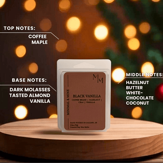 BLACK VANILLA WAX MELT - Minimal & Mine