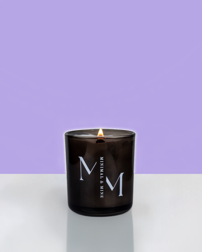 Doves in the wind Candle Jar in sleek black glass