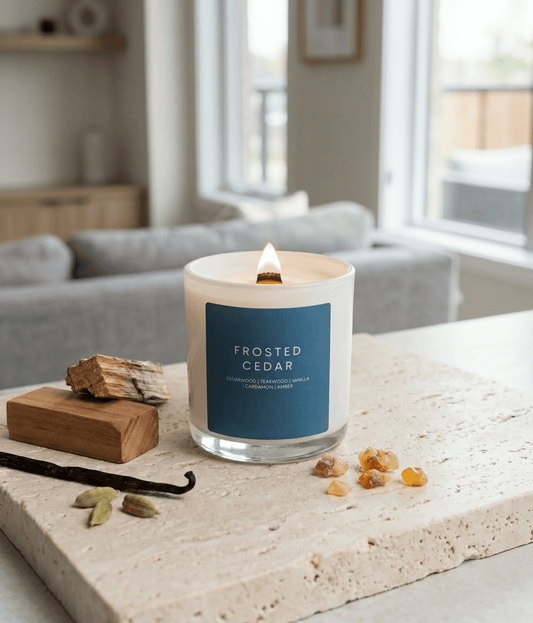 FROSTED CEDAR CANDLE JAR - Minimal & Mine