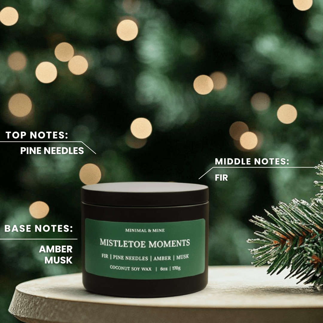 MISTLETOE MOMENTS CANDLE TIN - Minimal & Mine