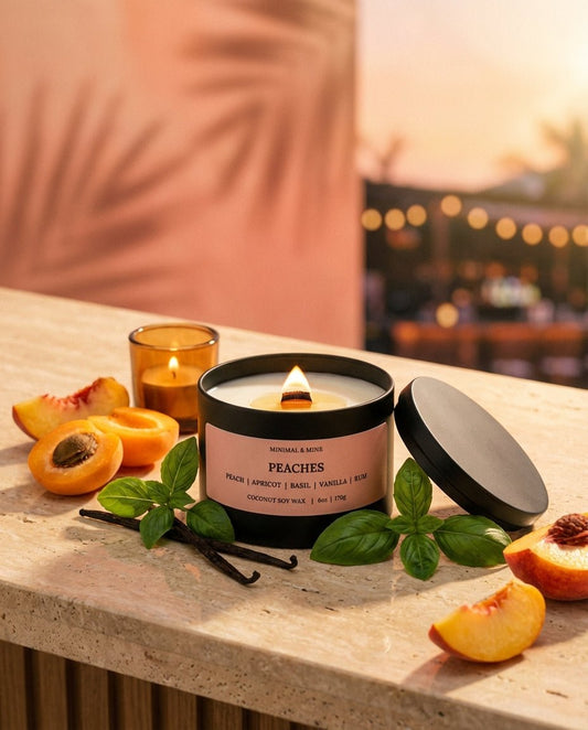 PEACHES CANDLE TIN - Minimal & Mine