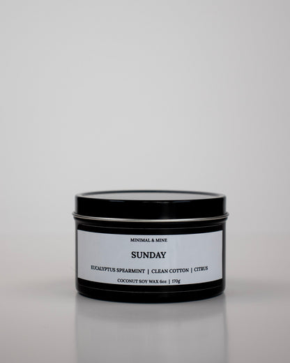 SUNDAY - CANDLE TIN - Minimal & Mine