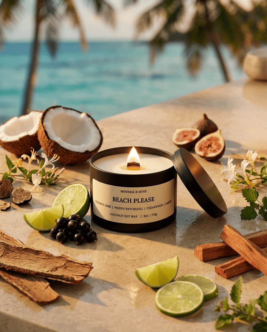 BEACH PLEASE CANDLE TIN - Minimal & Mine