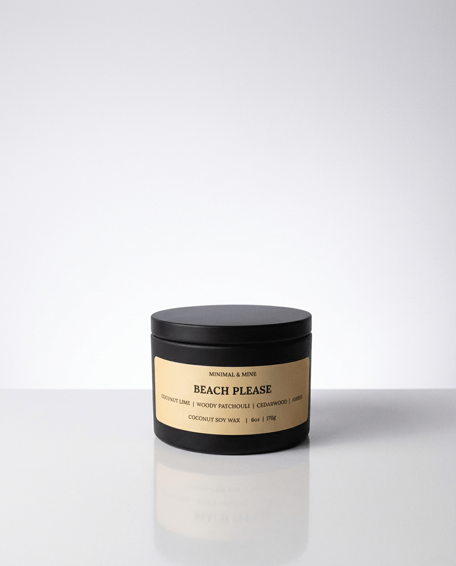 BEACH PLEASE CANDLE TIN - Minimal & Mine