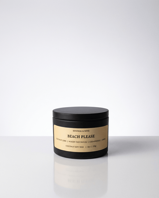 BEACH PLEASE CANDLE TIN - Minimal & Mine