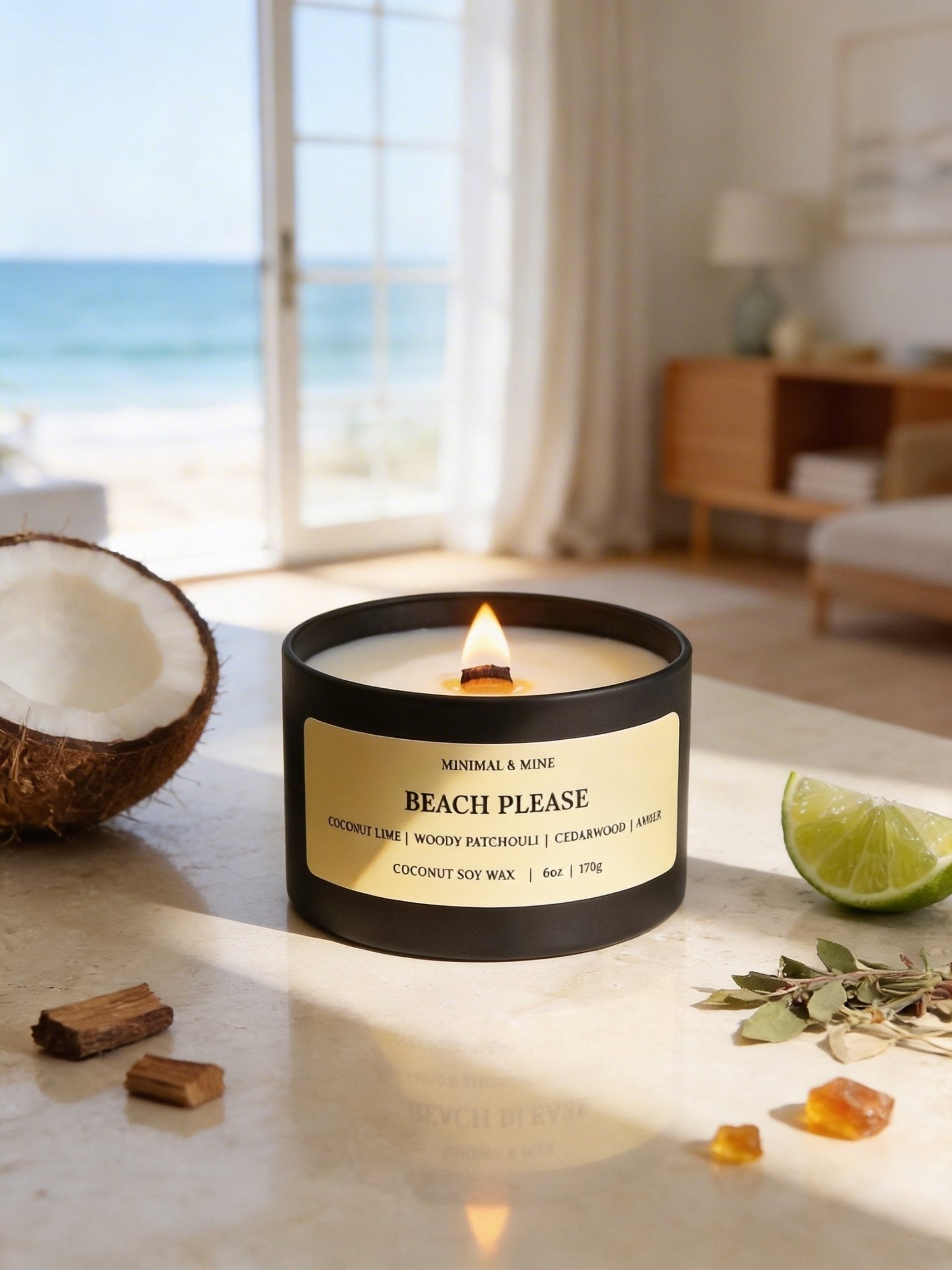 BEACH PLEASE CANDLE TIN - Minimal & Mine