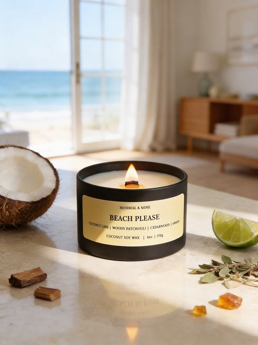 BEACH PLEASE CANDLE TIN - Minimal & Mine
