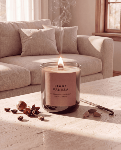 BLACK VANILLA CANDLE JAR - Minimal & Mine