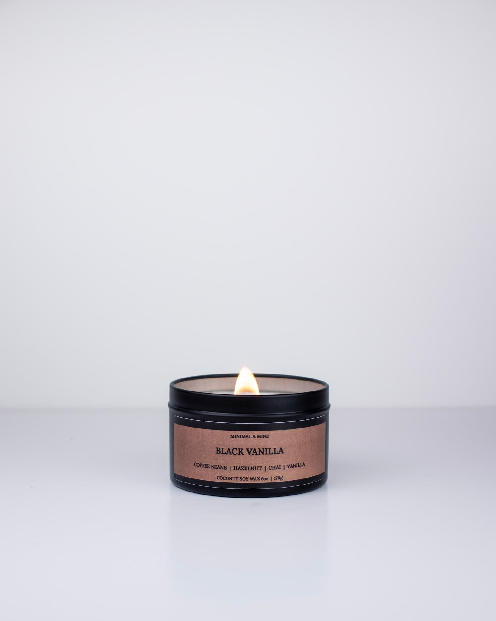 BLACK VANILLA - CANDLE TIN - Minimal & Mine