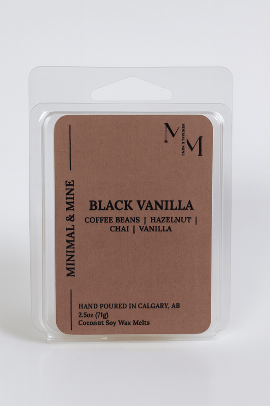 BLACK VANILLA WAX MELT - Minimal & Mine
