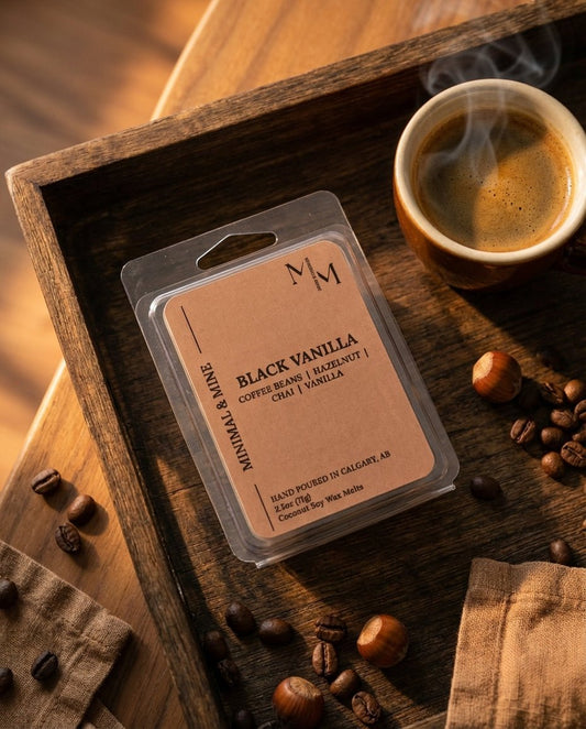 BLACK VANILLA WAX MELT - Minimal & Mine