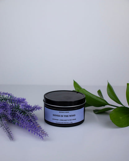 DOVES IN THE WIND - CANDLE TIN - Minimal & Mine
