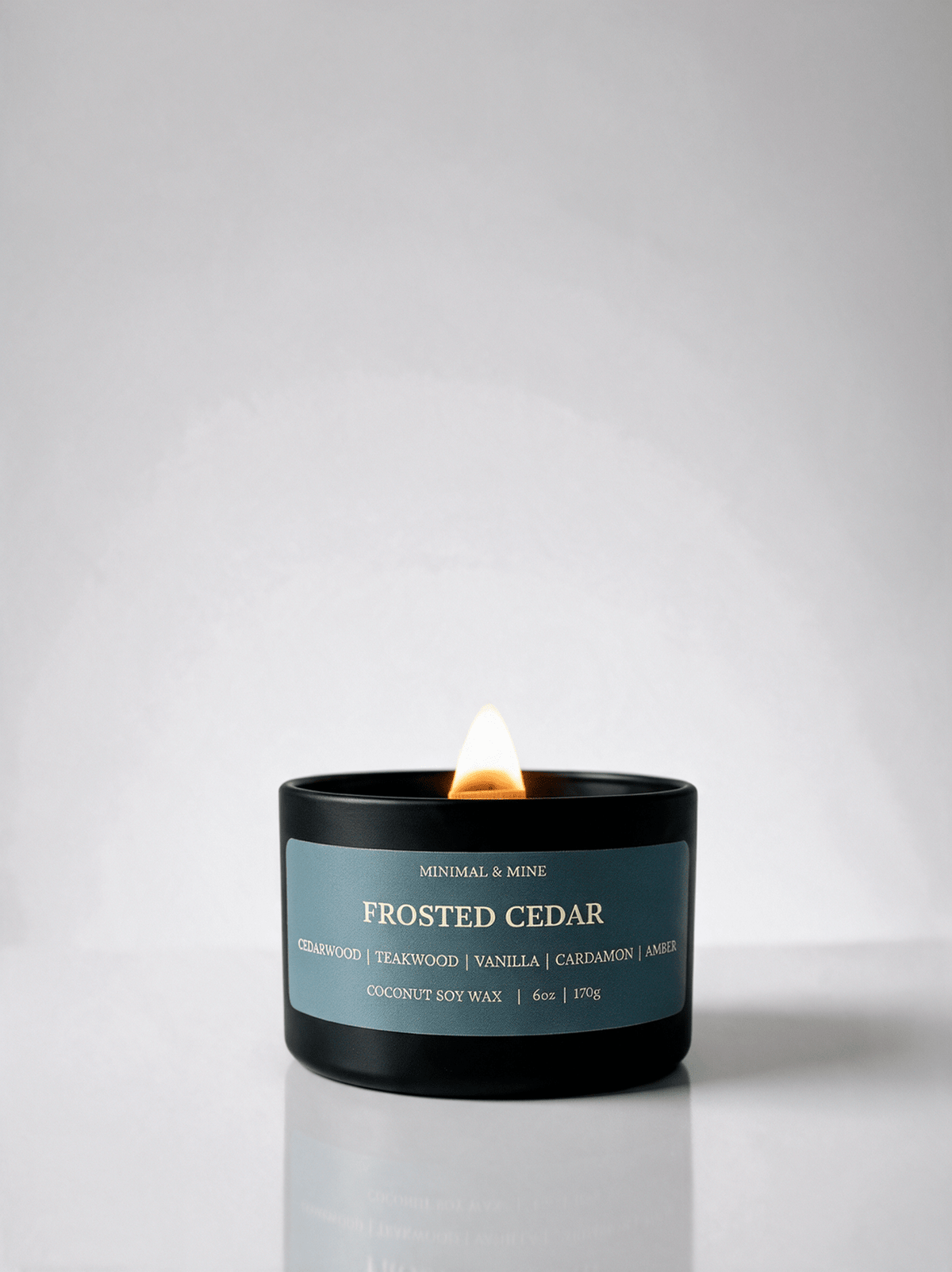 FROSTED CEDAR CANDLE TIN - Minimal & Mine