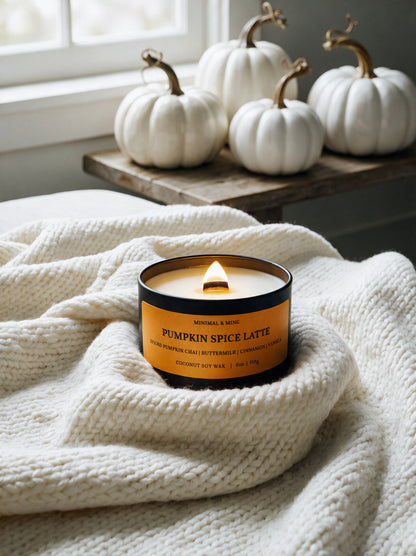 PUMPKIN SPICE LATTE CANDLE TIN
