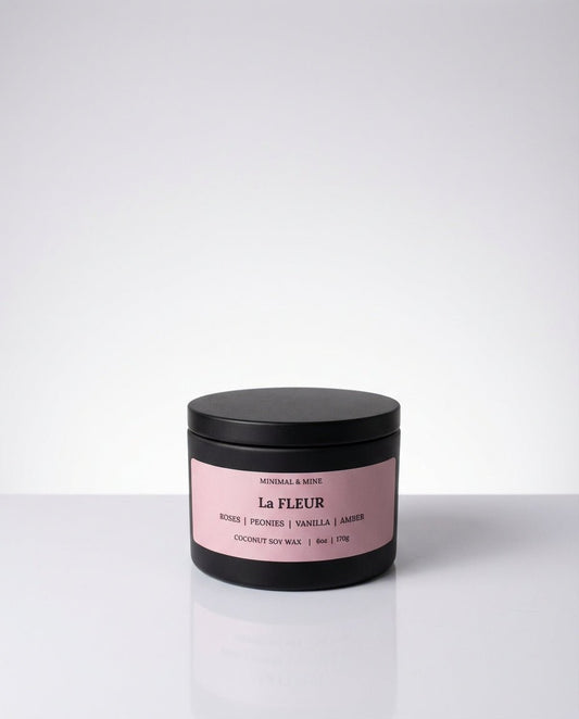 La FLEUR CANDLE TIN - Minimal & Mine