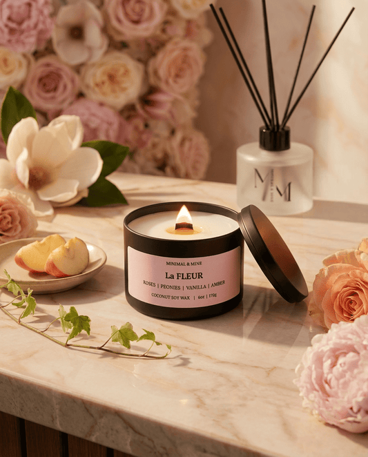 La FLEUR CANDLE TIN - Minimal & Mine