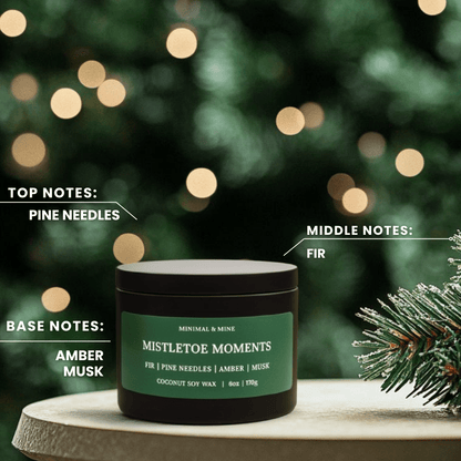 MISTLETOE MOMENTS CANDLE TIN - Minimal & Mine