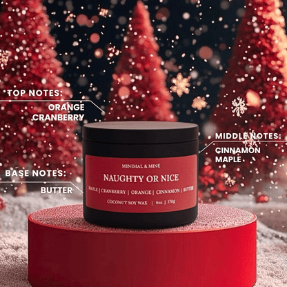 NAUGHTY OR NICE CANDLE TIN - Minimal & Mine