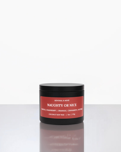 NAUGHTY OR NICE CANDLE TIN - Minimal & Mine