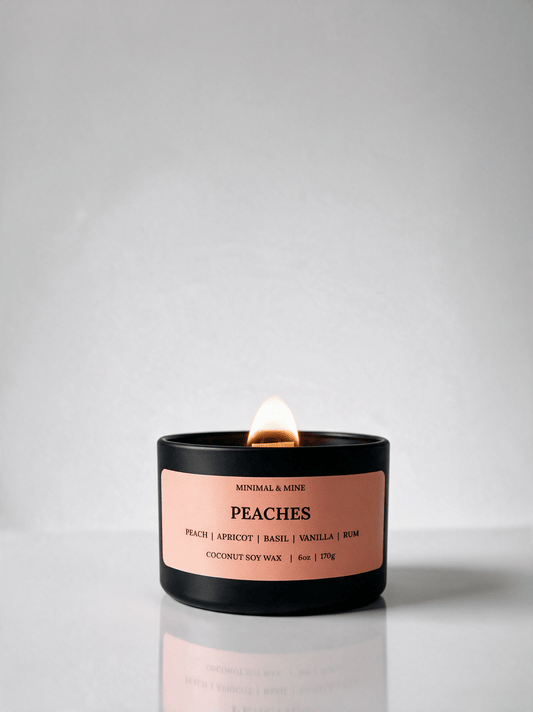 PEACHES CANDLE TIN - Minimal & Mine
