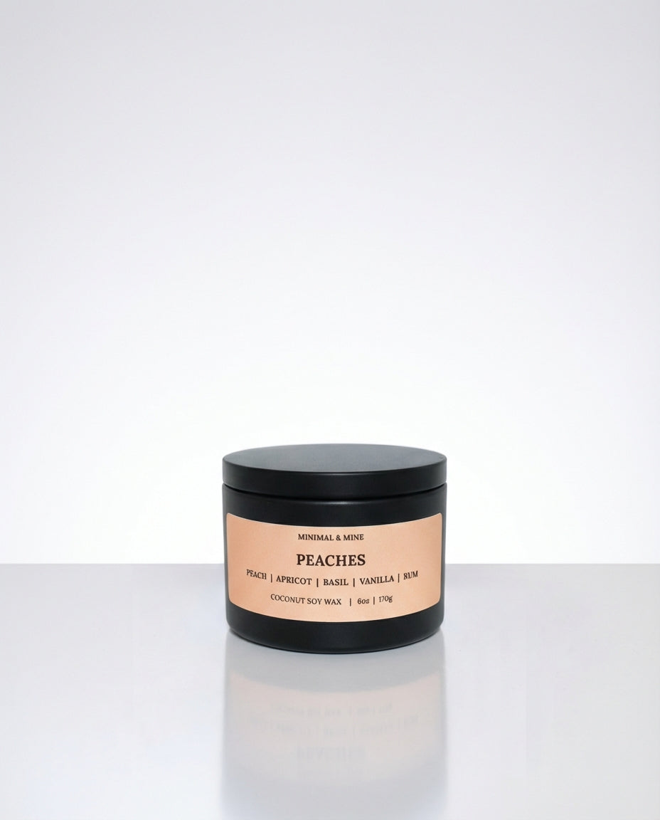 PEACHES CANDLE TIN