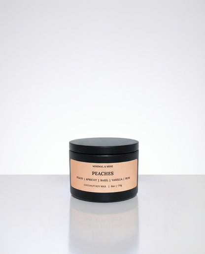 PEACHES CANDLE TIN