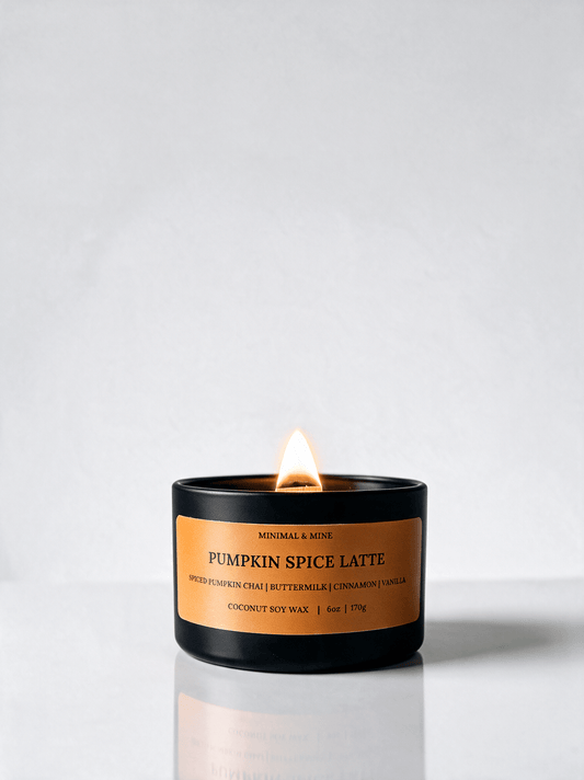 PUMPKIN SPICE LATTE CANDLE TIN - Minimal & Mine