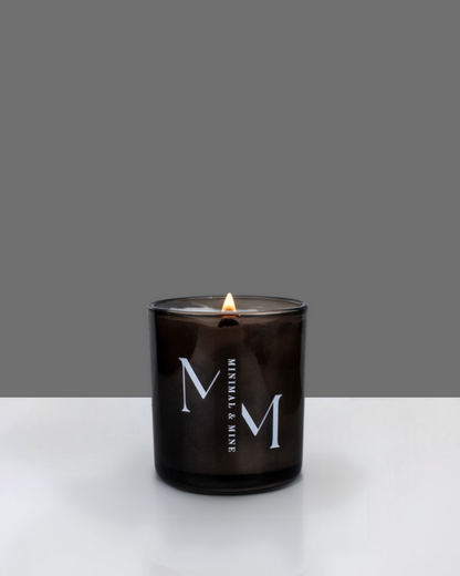Tuxedo Candle Jar in sleek black glass